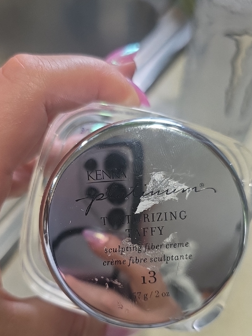 Kenra Platinum Texturizing Taffy 13 - Sculpting Fiber Crème (Silver Jar)